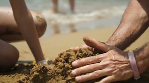 Building Sand Castle Family Playing On Stock Footage Video (100% Royalty-free) 28162255 | Shutterstock