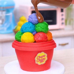 163K views · 2.3K reactions | Cute Miniature Fondant Ice Cream Cake | Cake Lovers | Facebook