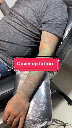 Cover Up Tattoo Full Hand Design Ideas