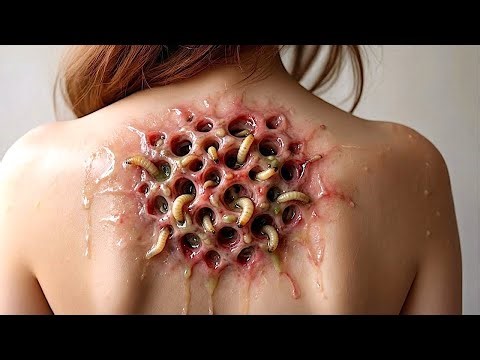 Deep Care Cleaning Animation ASMR Trypophobia , Maggots , Parasitic Eyes | 2D ANIMATION Therapy