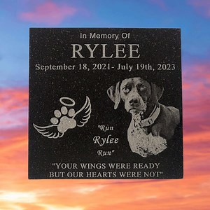 Laser Engraved Granite Photo Tiles, Custom Grave Marker Memorial Stone, Garden Remembrance Stone, Portrait Stone, Pet Loss Memorial, - Etsy Australia