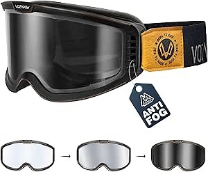 Photochromic Motorcycle Goggles Anti Fog, OTG Dirt Bike Motocross Goggles UV Protection for Men Women MX Accessories