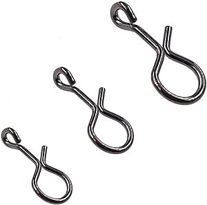 No-Knot Fast Snaps - Quick Change Connect Snap for Flies, Hooks & Lures - Black, Pack of 100