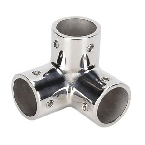 [Hot Item] 3-Way Stainless Steel Corner Pipe Fitting Tube Connector Side Outlet Elbow