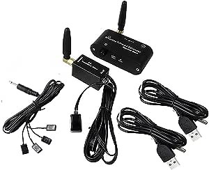 Wireless IR Repeater Kit/Remote Control Extender (Four Head Emitter)