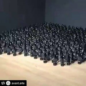 The Penguin Mirror by Daniel Rozin #danielrozin . . #Repost @avant.arte (@get_repost) ・・・ | Sublime Galleria