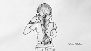 1.9K views · 38 reactions | Easy Girl backside drawing #girls #art #pencildrawing #drawing | Tahmina Art Gallery | Facebook