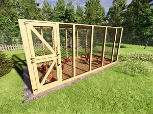 DIY Chicken Run Plans 8x16 for 20 Chickens Plans Chicken Run Chicken Pen Plans PDF Download Chicken Coop Runs Easy Chicken Coop Run - Etsy