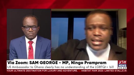 13 reactions | Anti-Gay bill: Merely getting your ears pierced does not indicate that you've broken any laws. - Sam George Watch more of our intriguing content and shows here: https://www.youtube.com/c/myjoyonline | Joy 99.7 FM | Facebook