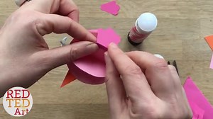 Easy Paper Chick Craft - Chick Easter Decoration for kids - Red Ted Art