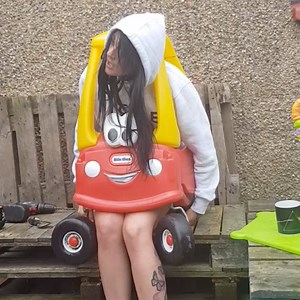 2.6M views · 57 reactions | Adult woman + kid's toy car = Hilarious Hot Mess  | 22 Words Presents | Facebook