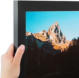 ArtToFrames 23x23 inch Satin Black Picture Frame, 2WOMFRBW26079-23x23