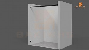 MOHALEN 56-60.5 in. W x 72 in. H Single Sliding Frameless Shower Door in Chrome with 3/8 in. Clear Tempered Glass MSS05H-6072-CH