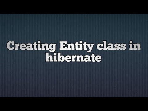 Hibernate 5 - Creating an Entity class Example