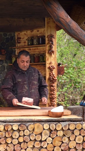 I Cooked A5 Wagyu Steak on a Homemade Log Grill! 🥩 • #wagyu #a5wagyu #steak #grill #campcooking #outdoorcooking #bbq #meatlover #foodie #reelsvideo #firecooking #asmrcooking #wildcooking #bushcraft #cookingre | Farmer Lifestyle