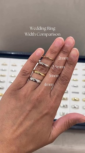 Choosing the perfect wedding ring width is all about personal style and comfort. Whether you prefer a slim band for subtle elegance or a wider band for a bold statement, there’s a perfect fit for every couple 﫶 We currently have buy one get one half price on all wedding rings in-store until the 30th June ✨ #weddingring #weddingband #bridalstack #weddingringset #goldring #platinumring | Johnsons Jewellers | Facebook