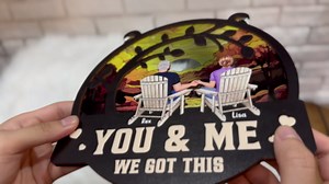 Love You to The Moon and Back, Personalized Couple Suncatchers for Windows Hanging, Anniversary Birthday Gifts for Wife Husband, Couple Gifts for Him Her, Wedding Gifts for Couples