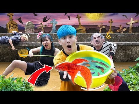 จับปลากัดอีสานป่า!! ริมสุสานไร้ญาติ7หลุม!! (มันหลอนๆนะ ฮาๆ)