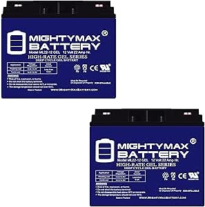 Mighty Max Battery 12V 22AH GEL Battery for Invacare Lynx SX3 Scooter - 2 Pack