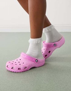 Crocs classic marble clog in pink | ASOS