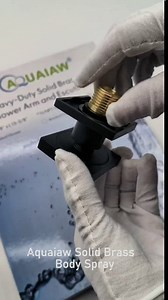 Aquaiaw Shower Body Spray with O-Ring Flange, Solid Brass Shower Jet, Electroplate Matte Black Bath Sprayer, Replaceable 1/2 NPT Nipple, Square, 2 inch, Massage SPA Body Spray Jet, Swivel, Tilted