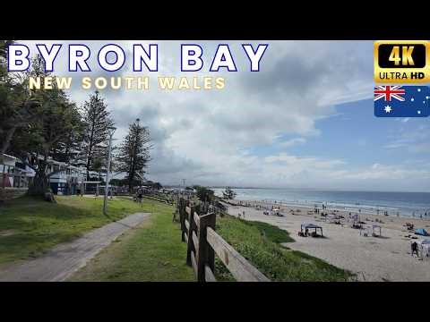 Byron Bay, New South Wales - Australia Walking Tour 🇦🇺 🏖️ 🗼 | 4K 60FPS