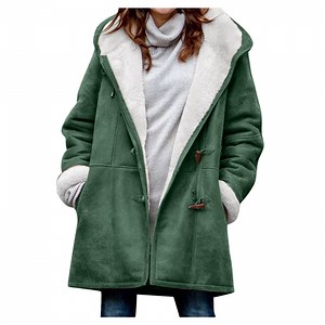 UPPADA Shacket Jacket Women Winter Coats for Women 2024 Plus Size Fleece Jackets Thermal Hooded Fashion Overcoats Button Down Pockets Outerwear Abrigos De Mujer Invierno - Walmart.com