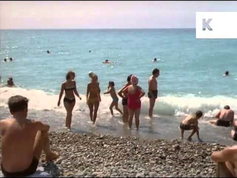 1960s Riviera Beach Bikini Girls, 35mm Colour Archive film Rushes