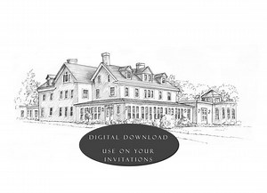 Cameron Estate Inn Illustration: Hand Drawn Wedding Venue (digital PNG File) - Etsy Canada