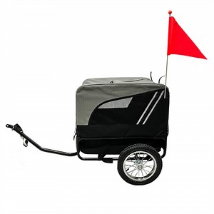 [Hot Item] Mini Fabric Bicycle Cargo Trailer, Pet Cart Bike Carrier, Dog Cart for Bicycle, Suitable for Small and Medium Pets, Easy Folding Cart Frame