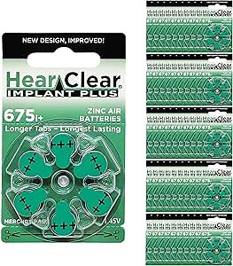 Size 675P PR44SP Cochlear Implant 1.45V Hearing Aid Batteries (300 Batteries)