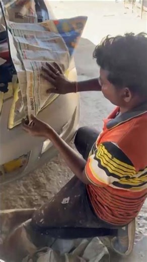 How to mask a car headlight for paint 🛠️ #mechanic