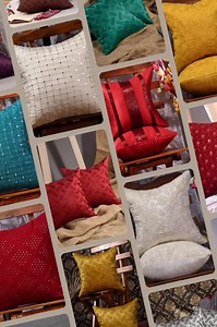 White Beaded Pillow Cover: Handmade Art Silk Cushion - Etsy