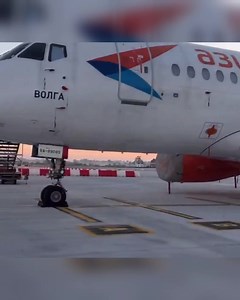 Fire Damage on Azimuth Sukhoi Superjet 100! 🔥✈️ Azimuth Airlines' Sukhoi Superjet 100-95LR (RA-89085) caught fire while landing at Antalya Airport, Turkey. Emergency responders quickly extinguished the fire, and all 79 passengers on flight A45051 were safely evacuated. The aircraft is now in an isolation bay for damage evaluation. 🎥 Courtesy: Salim UZUN @salimuzun / Hürriyet.com.tr #AviationNews #Superjet100 #Airlines | Aviation Passion