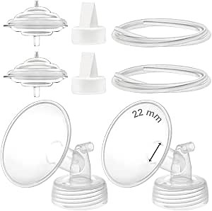 Maymom Pump Parts Compatible with Spectra S2 Spectra S1 Spectra 9 Plus Breastpump, 22mm Flange Valve Tubing Backflow Protector, Not Original Spectra Replacement Pump Parts Spectra S2 Accessories