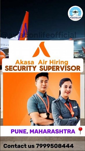 Akasa Air job @AVIATIONLIFE #shorts #job #akasaair #flyhigh #aviation #airlines 7999508444