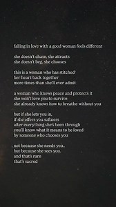 She’s the kind of woman who’s had to become her own peace before ever sharing it. The kind of love she gives now is intentional…rooted in self-love, emotional maturity, and the lessons learned from heartbreak. She won’t settle for inconsistency or confusion; she’s done the healing, set the boundaries, and built a life that feels like home. So if she invites you in, understand what that means. You’re not just stepping into her heart… you’re entering a space she had to fight to protect. Soft love.