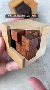 It's not simple to fit the cube into the square hole on the puzzle box. #puzzle #puzzles #puzzlegame #puzzlesolving #puzzlemaster | Puzzle Master Inc.