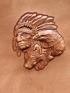 3D Leather Embossing Mold: Indian, Wolf, Eagle Tribal Design - Etsy
