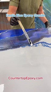 We’re obsessed with that blue dirty pour 🤩 #countertopepoxy #epoxycountertops #diy #design #resin #epoxy #art #granite #granitecountertops #resinpour #epoxyresin #epoxyart | Supply Haus 1775