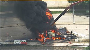 VIDEO: Fiery cement tanker explodes near US 75 in Richardson