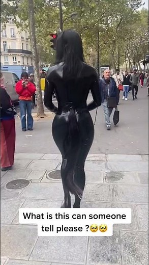 latex horse on street