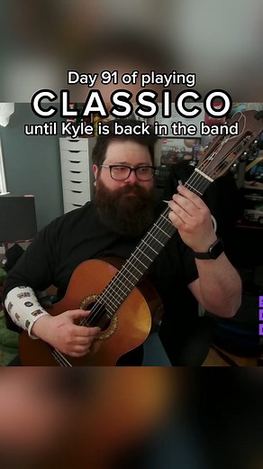 Day 91 of playing "Classico" until Kyle Gass is back in Tenacious D. Bringing fingerstyle classical guitar to rock music with this guitar cover of Tenacious D’s "Classico." This arrangement blends classical guitar technique with acoustic shredding—a perfect crossover of rock and classical music. Song: Classico by Tenacious D Arranged and performed on Classical Guitar by Nick Cutroneo Drop a 🎸 if you wanna see this keep going! #nickcutroneo #guitarshreda #shredguitar #guitarsolo #challenge #pick