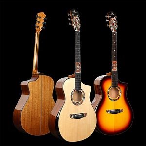[Hot Item] 2023 High-End Acuostic Guitar Hand Made AAA Solid Tops Professional Guitars Manufacture