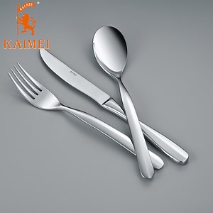Favorite Frosted Silver Spoon Fork Knife Cutlery Set