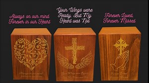 Cremation Urns for Adult Ashes - Medium wooden ash urn box for humans, funeral remains earn boxes for woman men dad mother mom child brother male, large & medium size burial urn keepsake memory box