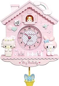 My Super Star Hello Kitty Wall Clock Bedroom Girls Gift for Family,Friends 10inch Pink,Cartoon Children Wall Clock Quartz Clock Home Decro for Bedroom