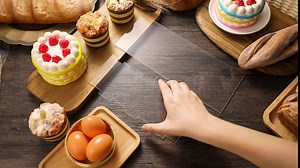 2 Pieces Large Clear Acrylic Cake Scraper Set 9.5'' 12'' Icing Smoother Scraper and Stripes Edge Contour Comb for Cakes Frosting Buttercream Decorating Kitchen Baking Tool Mousse Pastry Cutter