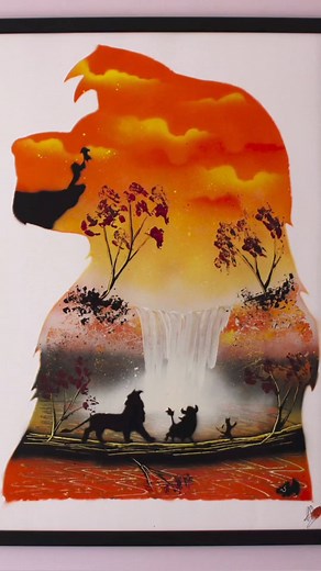 Le roi lion 🦁 Peinture à la bombe | Tommy Delalune