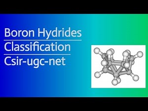 CSIR-UGC-NET CHEMICAL SCIENCE ¦ BORON HYDRIDES ¦ CLASSIFICATION ¦EXAMPLES ¦